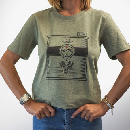 T-Shirt Racing Lubes Vintage Can Oil Sable