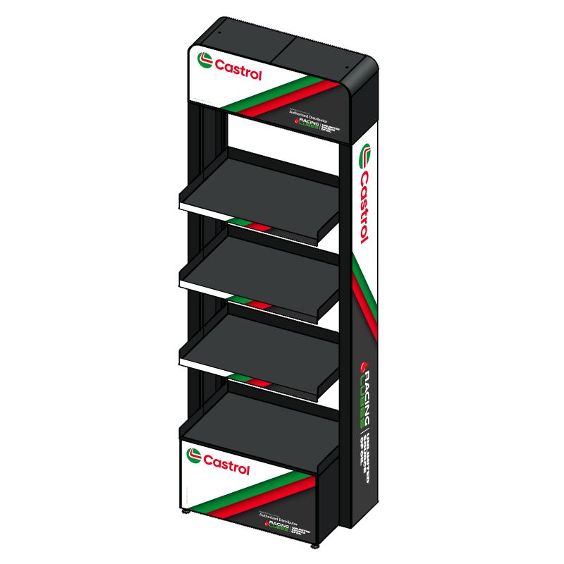 Présentoir 1L-5L Castrol/Racing Lubes  Présentoir 1L-5L Castrol/Racing Lubes